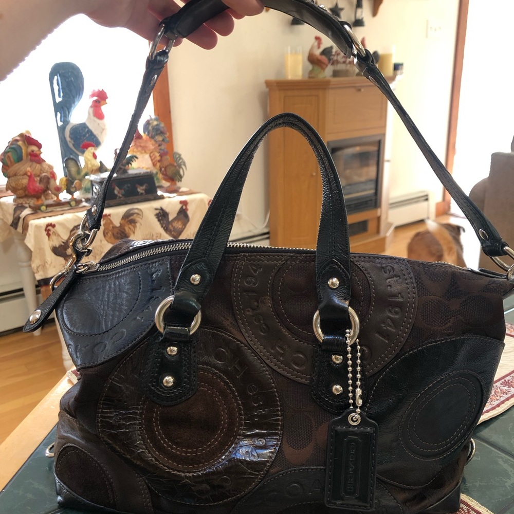 Coach Patchwork Ashley Leather Satchel Shoulder Bag - Picture 4 of 16